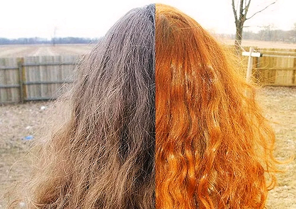 Hna auf gebleichtem Haar