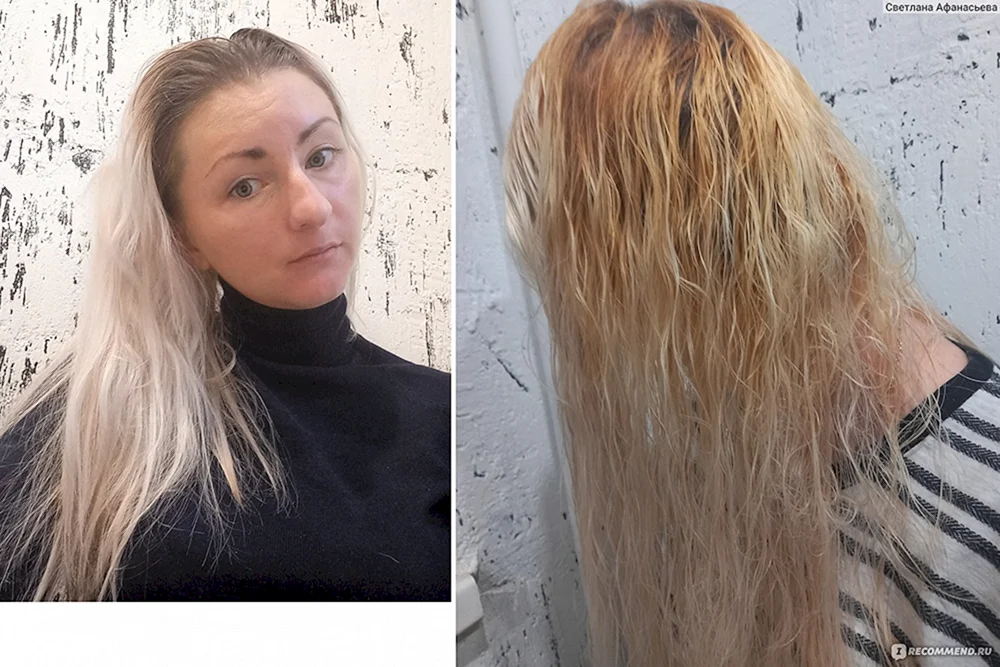 Haar nach dem Bleichen