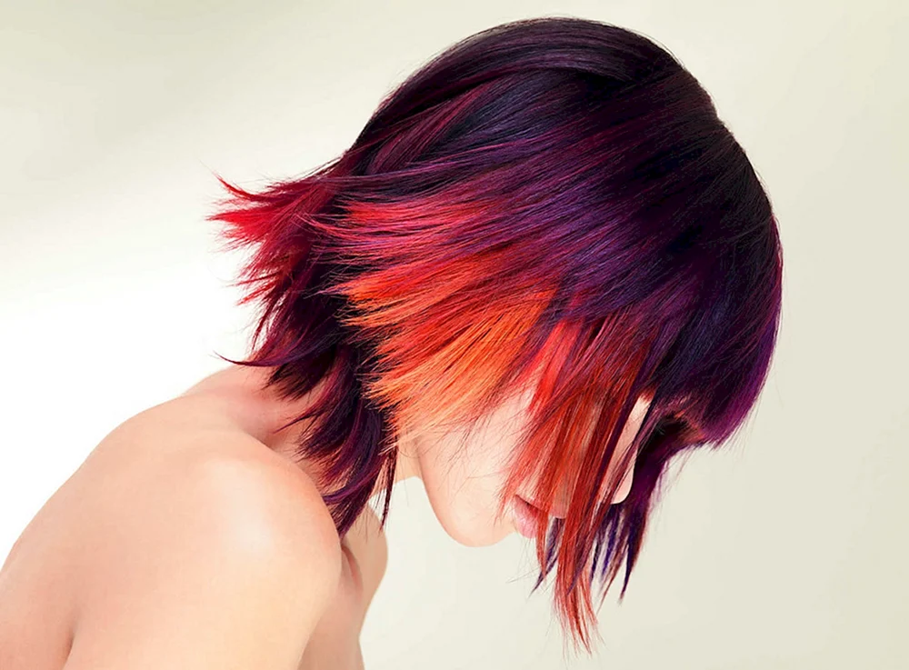 Ombre auf dunklem Haar