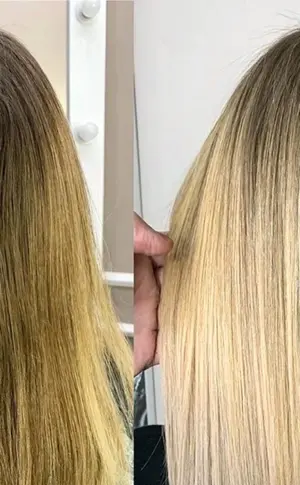 Ausgebranntes Haar