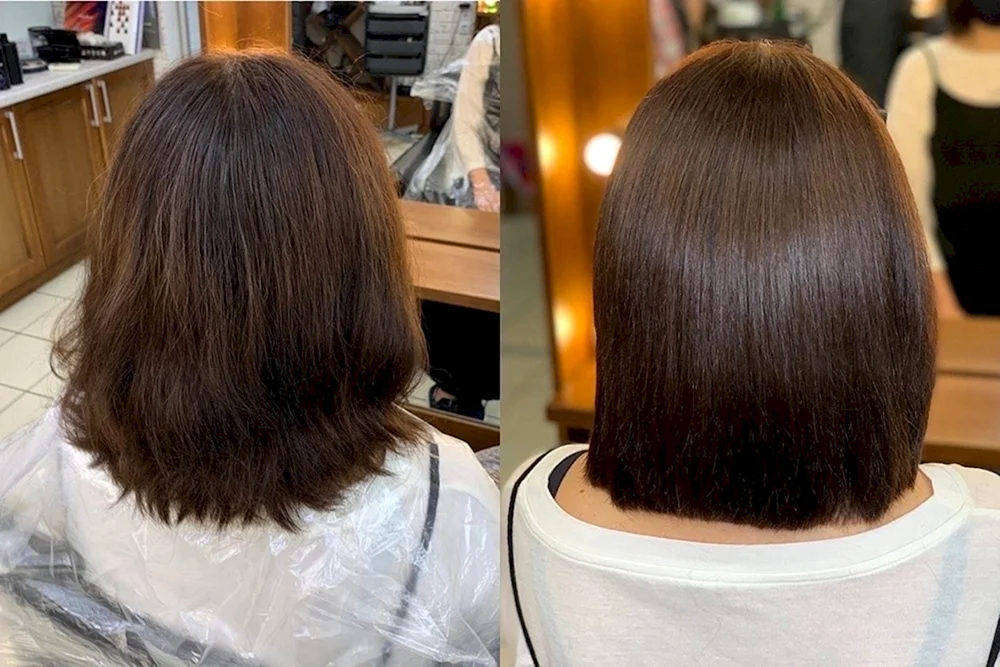 Keratin-Haarglättung für Bobs