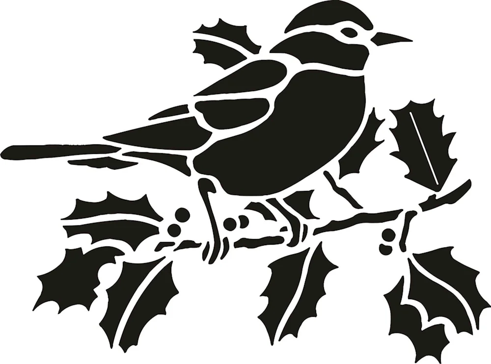 Vogelschablone aus Papier