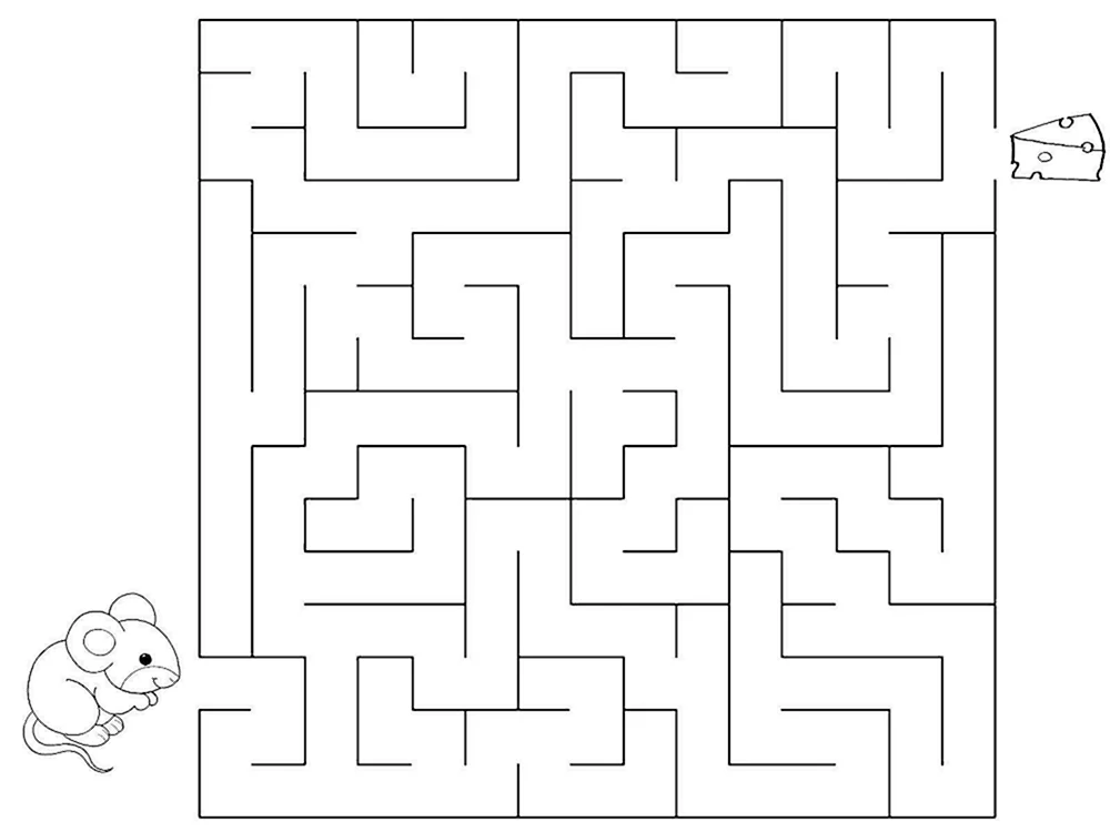 Labyrinth-Aufgabe für Kinder 5-6 Jahre