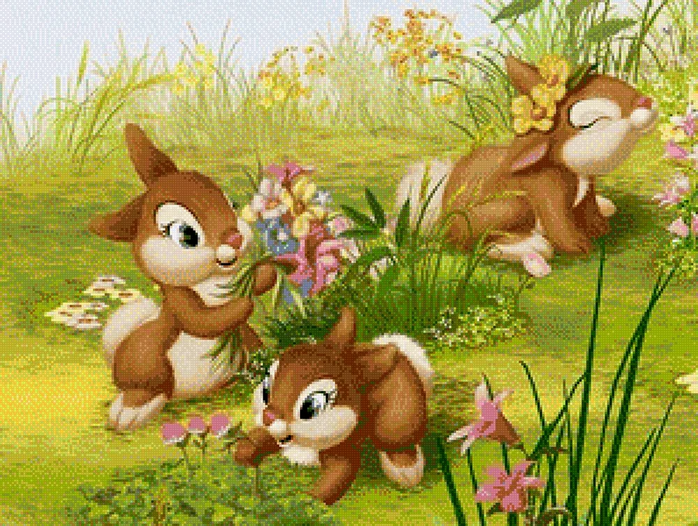 Die Hasenfamilie aus Bambi