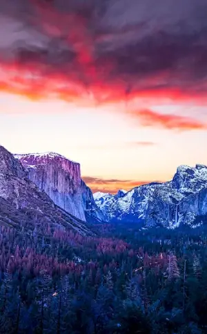 Sonnenuntergang im Yosemite Valley