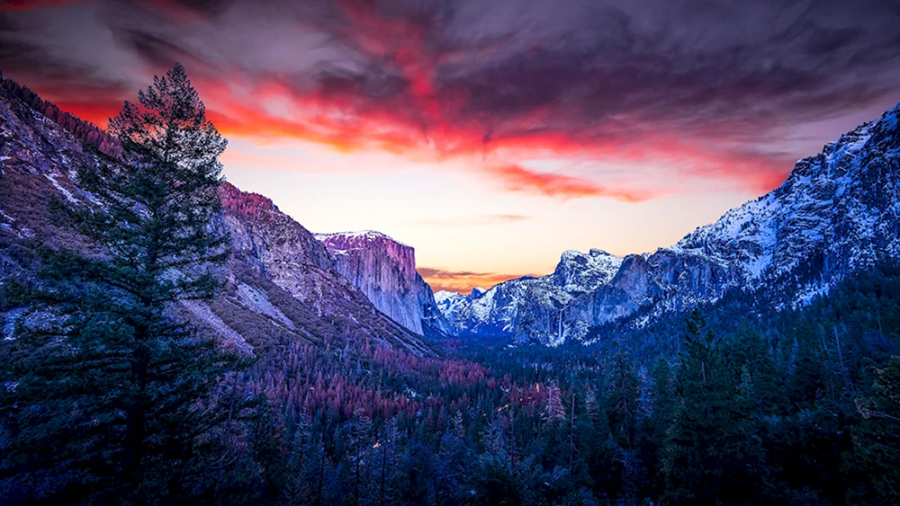 Sonnenuntergang im Yosemite Valley