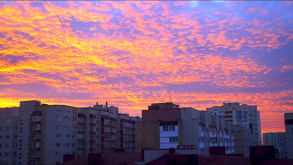 Sonnenuntergang in der Stadt