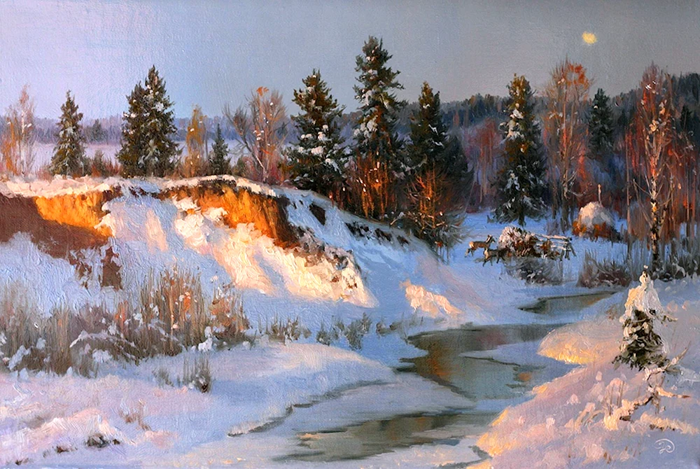 Vladimir Yuryevich Zhdanov Winterlandschaft.