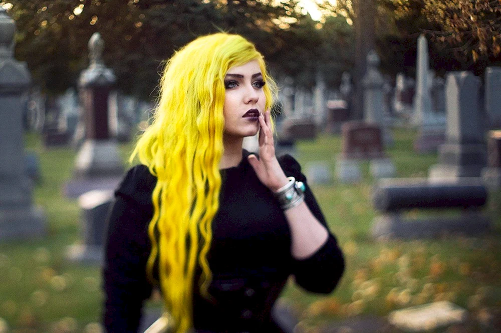 Gelbes Haar