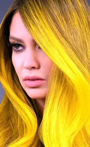 Gelbes Haar