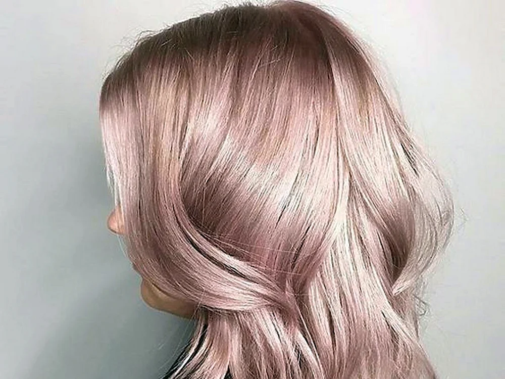 Perlrosa Haar