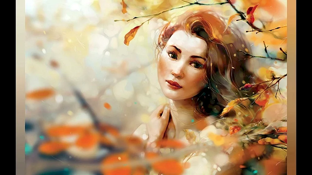 Eine Frau im Herbst