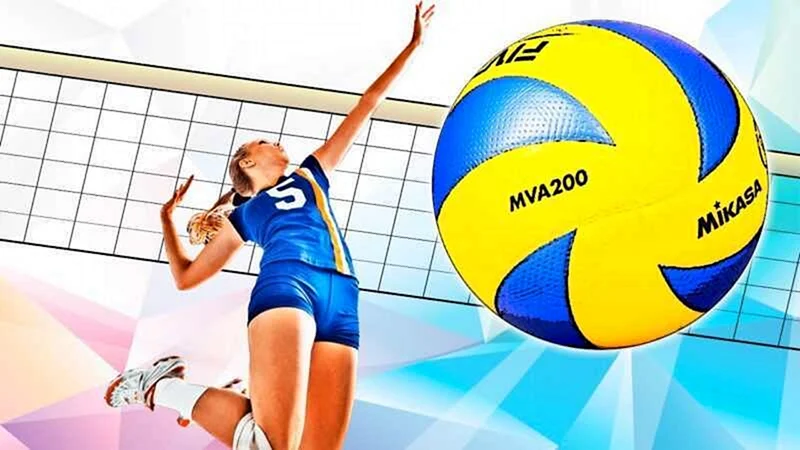 Volleyball auf weißem Hintergrund