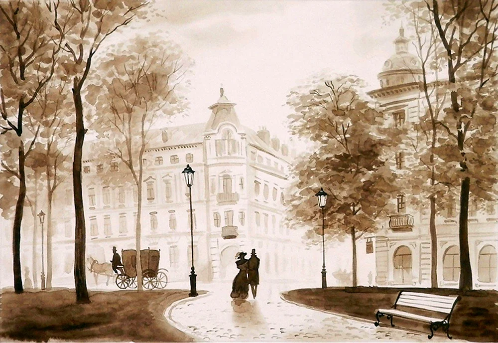Malerei Architektur von Peter Monochromia