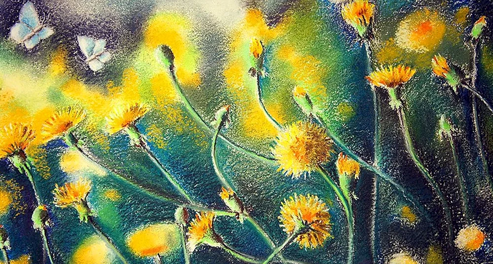 Malerei Larissa Hamilton Löwenzahn Hamilton Pusteblumen