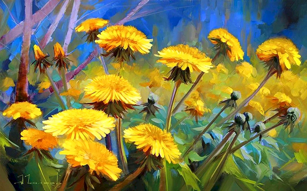 Malerei Larissa Hamilton Pusteblumen