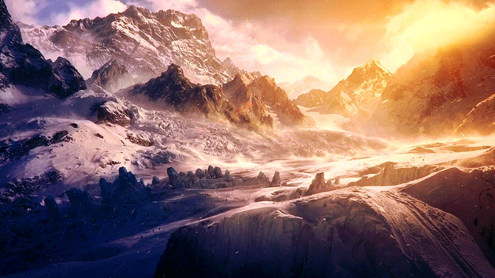 Winterliche Berge
