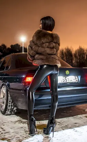 Winterfoto-Set mit Auto