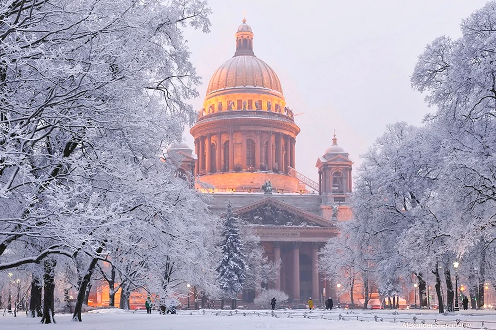 Winter Isaakskathedrale in St. Petersburg