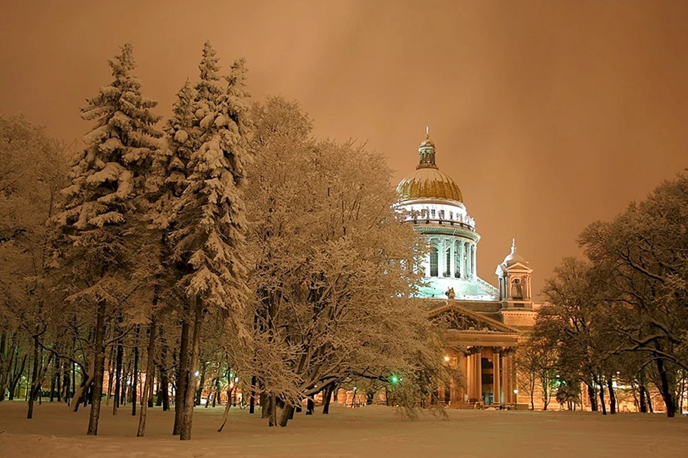 Winter St. Isaakskathedrale in St. Petersburg