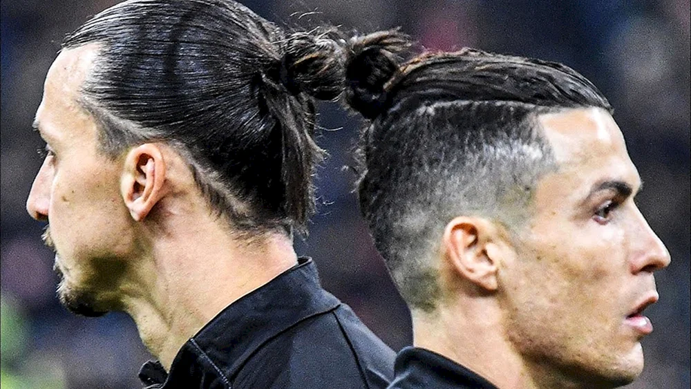Zlatan Pitt top knot