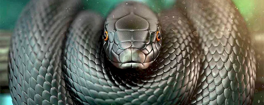 Cobra Royal Schwarze Mamba Schlange