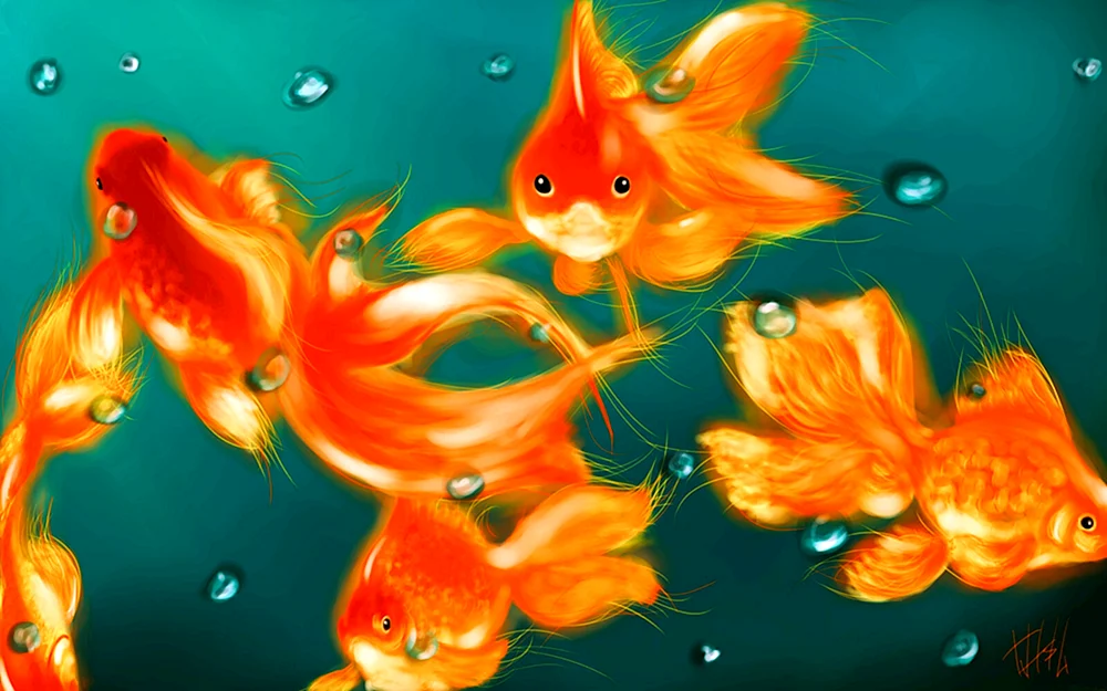 Goldfisch Malerei