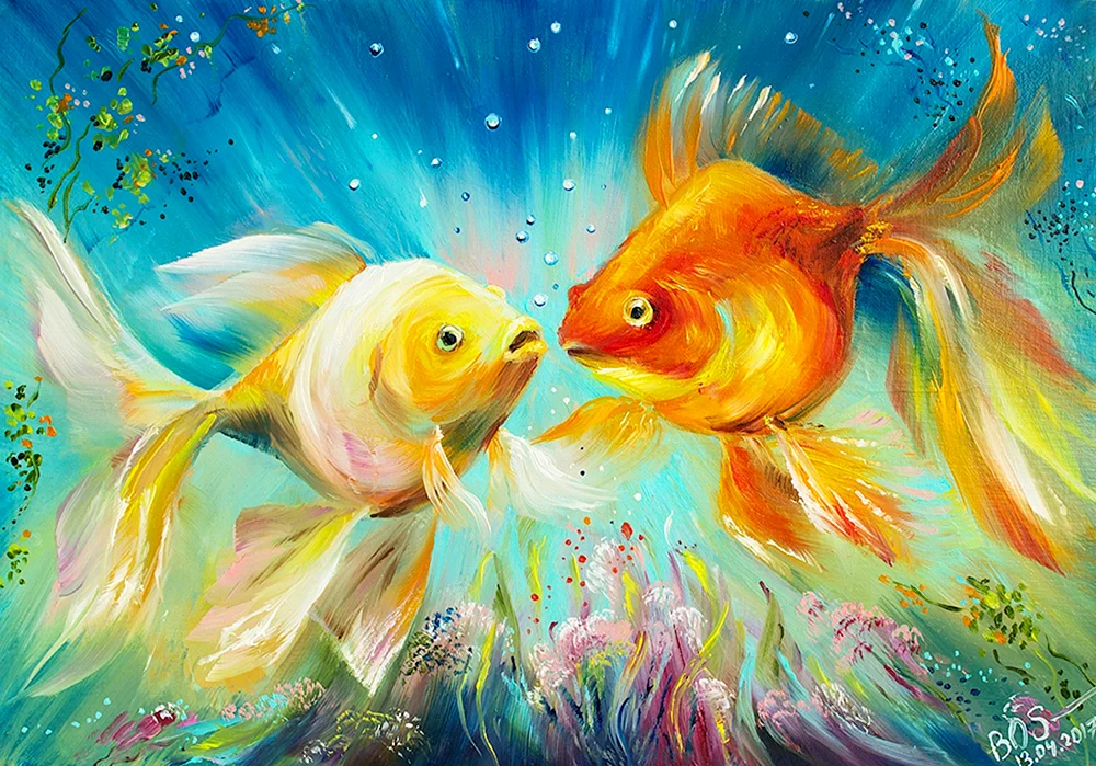 Goldfisch Malerei