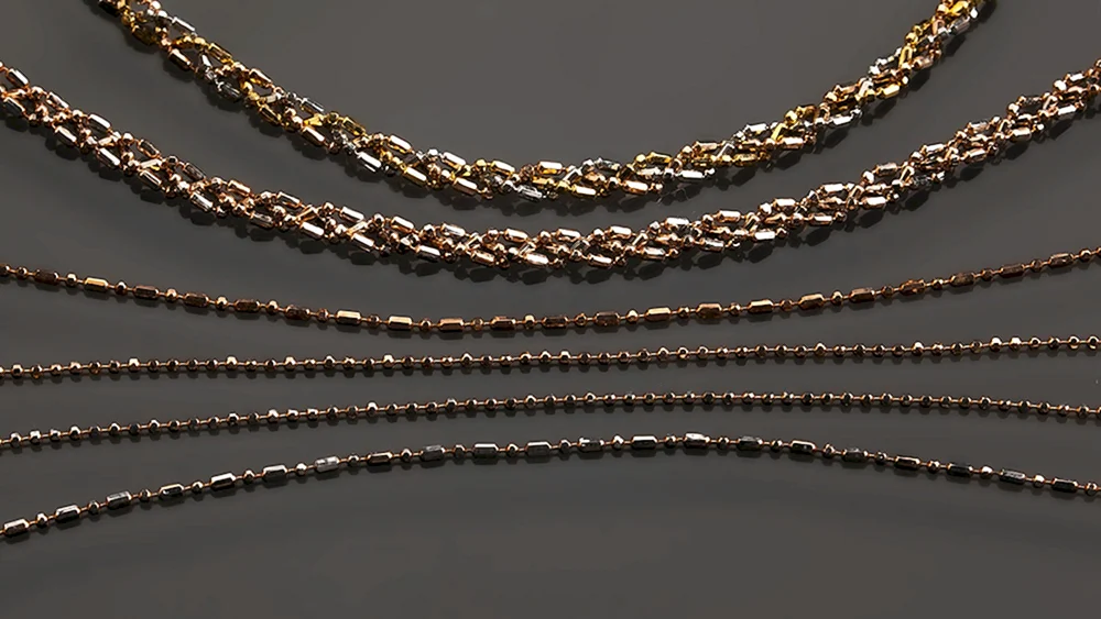 Goldkette Geflecht Perlina