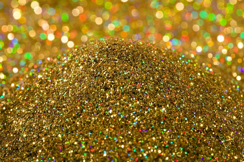 Goldene Glitter Fäden für Haare