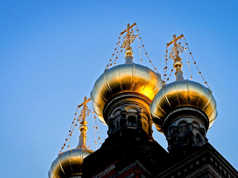 Goldene Kuppeln Moskauer Verklärungskirche