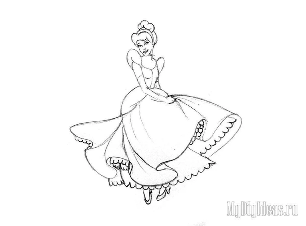 Cinderella Bleistiftzeichnung